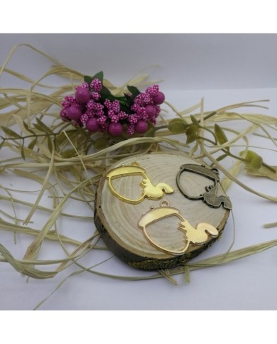 Sincap Model Tek Kulplu Reçine Metal Kolye Ucu Renk Seçmeli