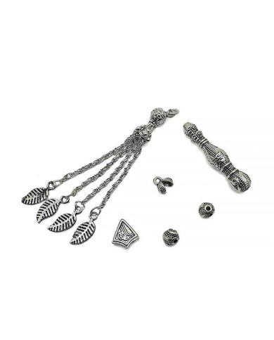 Tesbih Seti Gümüş Yaprak Model