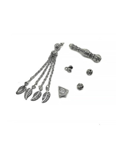 Tesbih Seti Gümüş Yaprak Model