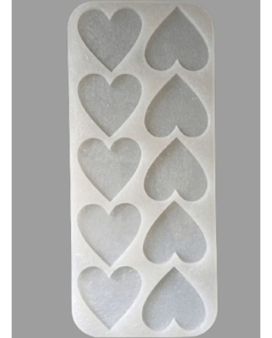 10lu Kalp - Hobi Silikon Kalıbı- Kod: