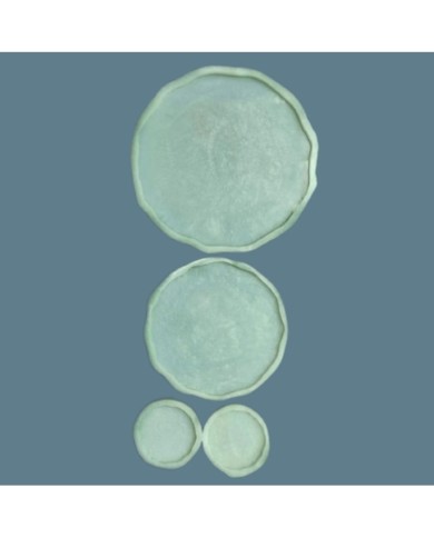 Yuvarlak Tırtıklı Tepsi, Sunum,Bardak Altlığı Seti- Hobi Silikon Kalıbı SN11 - Kod: