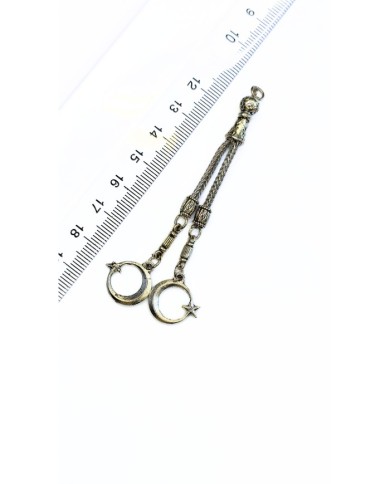 Zamak 2'li Zincir Püsküllü Tuğra Uçlu İmamesi Nikel