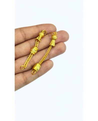 Zamak Tek Zincir Tesbih Püskülü İmameli Nikel