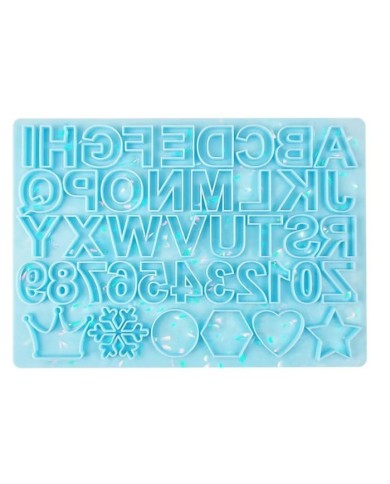 Silikon Hologramlı Harf Kalıbı - Hobi Silikon Kalıbı - Kod:458