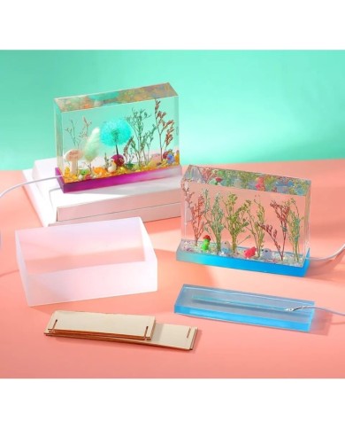 Dikdörtgen Ledli Epoksi Kalıbı Altlık -Kod:1213B