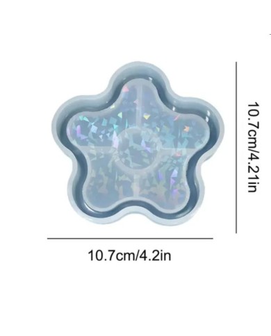 Hologramlı Yonca Bardak Altı ve Dekoratif - Hobi Silikon Kalıbı -Kod:1202