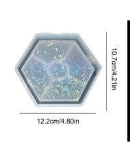 Hologramlı Altıgen Bardak Altı ve Dekoratif - Hobi Silikon Kalıbı -Kod:536