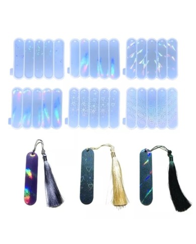 Işık Yansıması Hologramlı Silikon Kitap Ayracı - Hobi Silikon Kalıbı -Kod:447