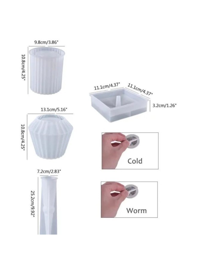 Silikon Model1 Abajur Kalıbı - Hobi Silikon Kalıbı -Kod:484