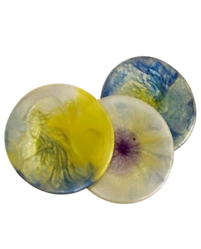 8 cm Dörtlü Yuvarlak Bardak Altı Kalıbı - Hobi Silikon Kalıbı -Kod:Sn26