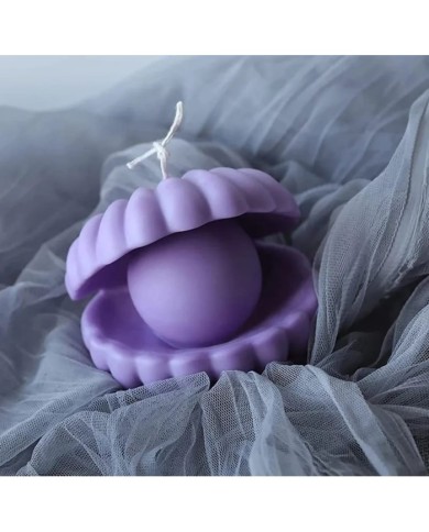 İncili İstiridye Mum Kalıbı - Hobi Silikon Kalıbı -Kod:490