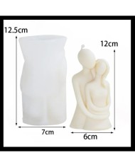 Sarılan Çift Mum Kalıbı - Hobi Silikon Kalıbı -Kod:1053