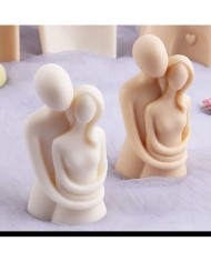 Sarılan Çift Mum Kalıbı - Hobi Silikon Kalıbı -Kod:1053