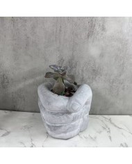 Yumruk Beton Saksı Kalıbı - Hobi Silikon Kalıbı -Kod:1063