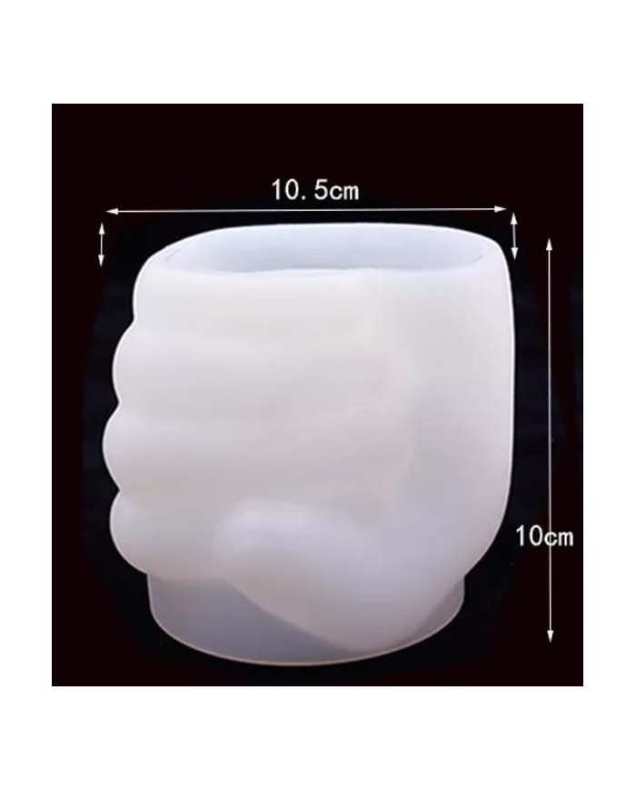 Yumruk Beton Saksı Kalıbı - Hobi Silikon Kalıbı -Kod:1063