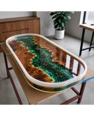 90 × 180 × 7 cm Silikon Epoksi Masa Kalıbı – Türkiye Üretimi
