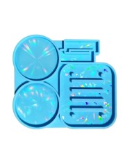 Hologramlı  Bardak Altlığı ve Stant Kalıbı - Hobi Silikon Kalıbı -Kod:443