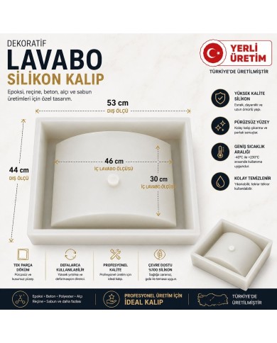 DÖRTGEN LAVABO SİLİKON MOLD KALIP