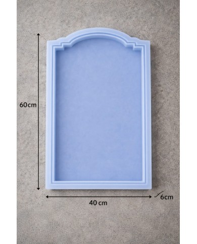 40x60 cm Büyük Kemerli Silikon Kalıp (6 cm Derinlik) - Beton, Alçı ve Epoksi İçin Dekoratif Kalıp