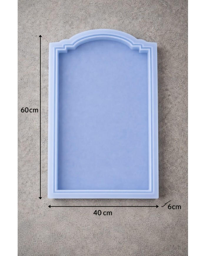 40x60 cm Büyük Kemerli Silikon Kalıp (6 cm Derinlik) - Beton, Alçı ve Epoksi İçin Dekoratif Kalıp