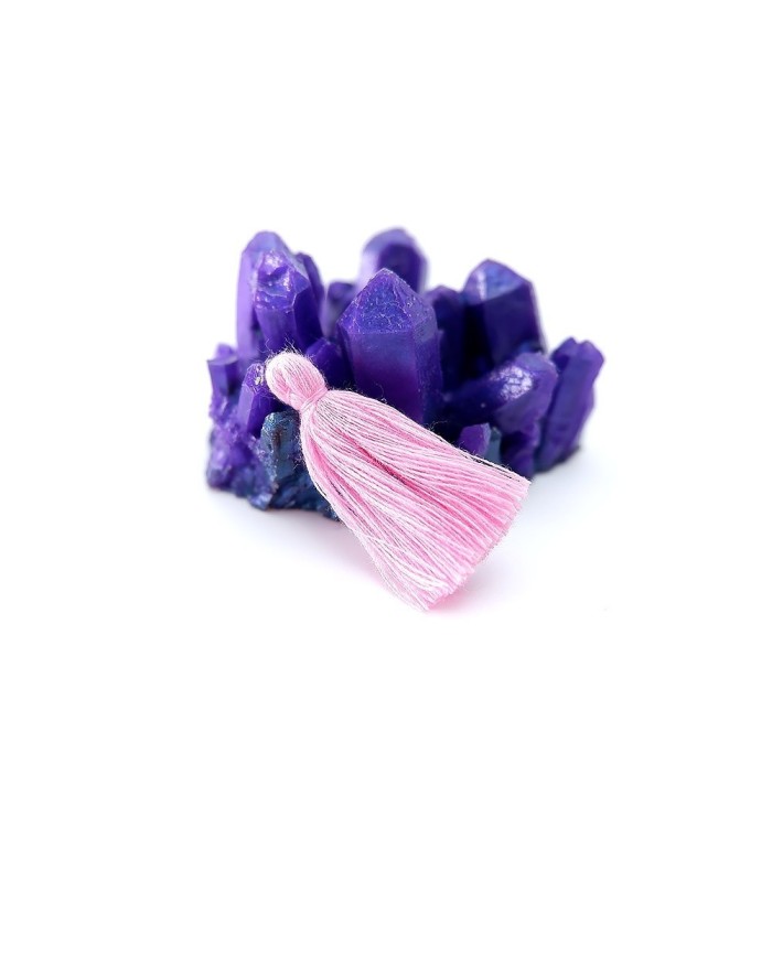 100 ADET - Mini Boy Püskül - 3cm - Pembe