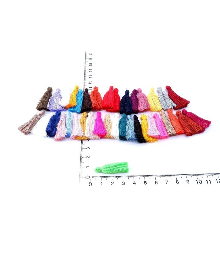 100 ADET - Mini Boy Püskül - 3cm - Mavi