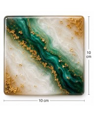 5 Adet 10x10 cm - Kare Bardak Altı Kalıbı