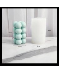 16 Yuvarlak Taneli Mum Kalıbı - Hobi Silikon Kalıbı -Kod:503