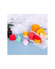 Kademeli Üçgen Mum Kalıbı - Hobi Silikon Kalıbı -Kod:411