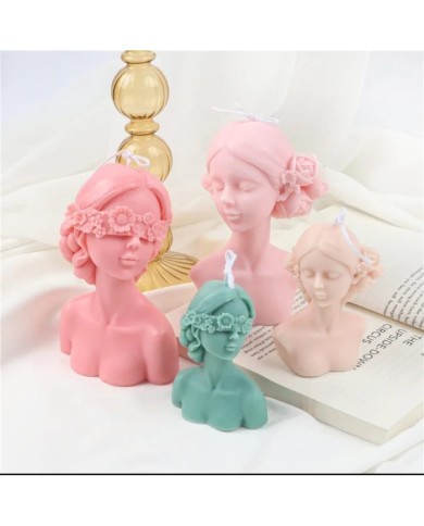 Saçı Çiçekli Kadın Mum Kalıbı - Hobi Silikon Kalıbı -Kod:422