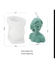 Çiçek Maskeli Kadın Mum Kalıbı - Hobi Silikon Kalıbı -Kod:1024