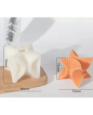 Spiral Desenli Geometrik Mum Kalıbı - Hobi Silikon Kalıbı -Kod:1066