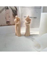 Yüz Yüze Sarılan Çift Mum Kalıbı - Hobi Silikon Kalıbı -Kod:1205