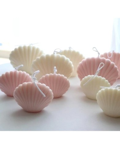 Büyük İstiridye Mum Kalıbı - Hobi Silikon Kalıbı -Kod:1059 Büyük