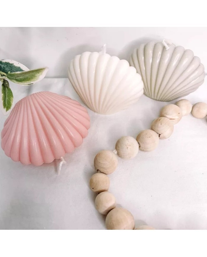 Küçük İstiridye Mum Kalıbı - Hobi Silikon Kalıbı -Kod:1059 Küçük