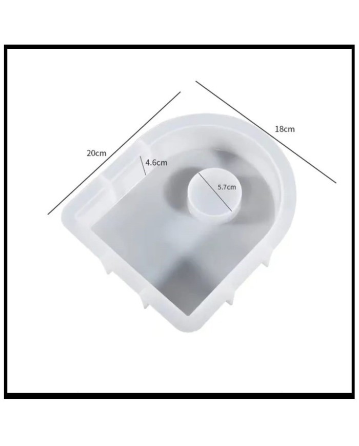 Oval Dekoratif Saat Kalıbı Seti - Hobi Silikon Kalıbı -Kod:1057