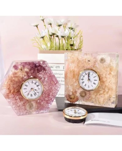 Oval Dekoratif Saat Kalıbı Seti - Hobi Silikon Kalıbı -Kod:1057