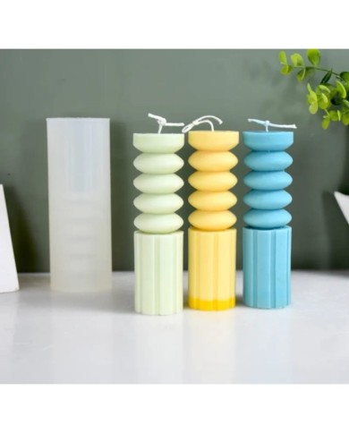 Makaron Kule Mum Kalıbı - Hobi Silikon Kalıbı -Kod:1048