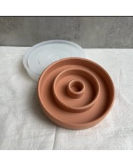 Çember içi Çember Şamdanlık Kalıbı - Hobi Silikon Kalıbı -Kod:1114