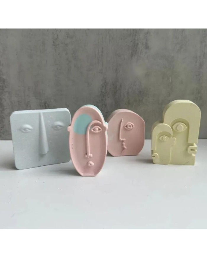 Yarım Surat Mum Kalıbı - Hobi Silikon Kalıbı -Kod:513