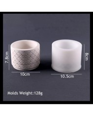 Balık Sırtı Model Yuvarlak Beton Saksı Kalıbı - Hobi Silikon Kalıbı -Kod:1159