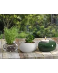 Oval Beton Saksı ve Mum Kalıbı - Hobi Silikon Kalıbı -Kod:436