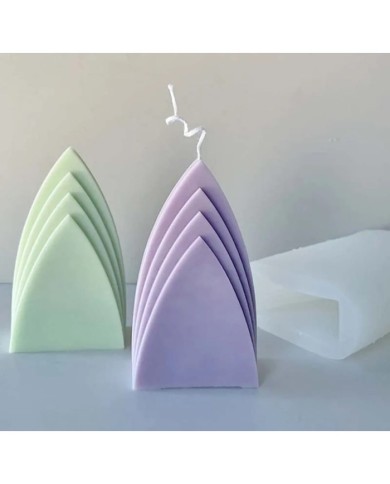 Geometrik Dağ Mum Kalıbı - Hobi Silikon Kalıbı -Kod:485