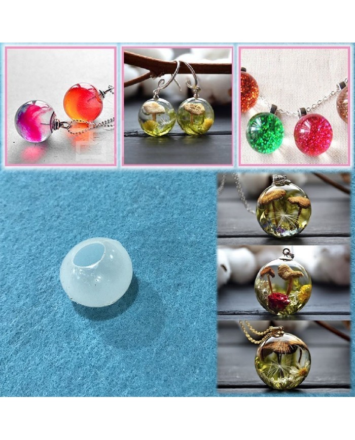 Yuvarlak Kolye Reçine Epoksi Kalıp - 2cm -Kod:98