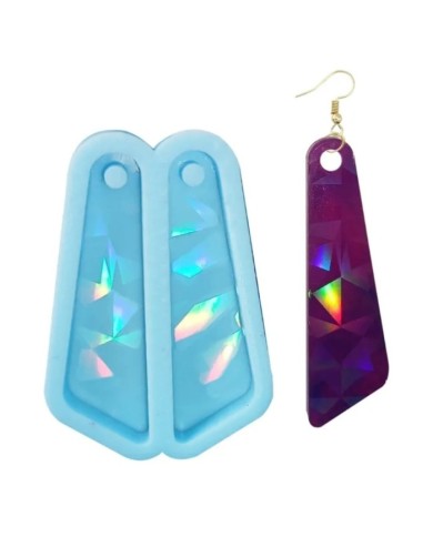 Küpe Holografik Anahtarlık Reçine Silikon Kalıp - Kod:520